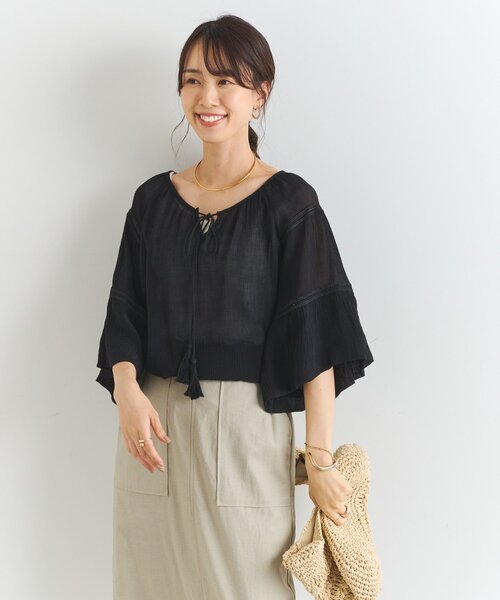 un dix cors(アンディコール)の「タッセルフリルギャザーブラウス(シャツ/ブラウス・レディース・ブラック/オフホワイト・FREE)」の21枚目の写真