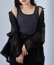 【Healthknit】丸胴リブヘンリーネックタンクトップ HR25S-L202