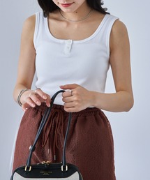 【Healthknit】丸胴リブヘンリーネックタンクトップ HR25S-L202