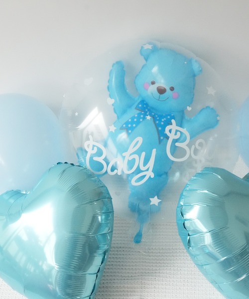 Port（ポート）の「【 Port / ポート 】 ベビーシャワー くまちゃん バルーン / ジェンダーリビール マタニティ バルーン (各種5個セット)_（おもちゃ・キッズ・ピンク/ブルー・FREE）」の3枚目の写真