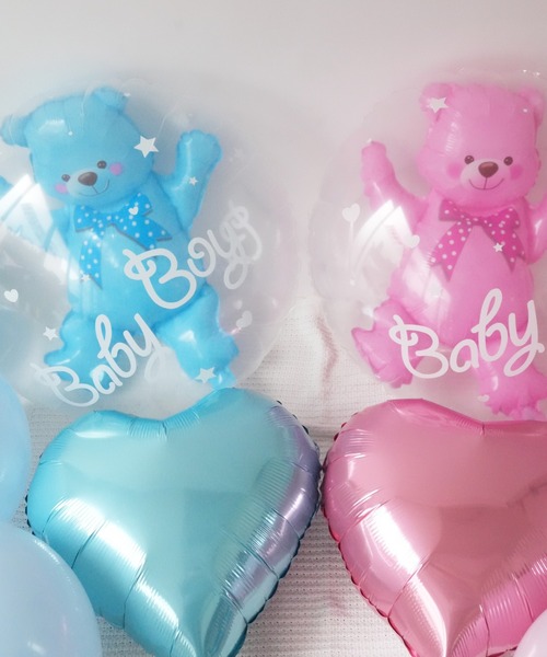 Port（ポート）の「【 Port / ポート 】 ベビーシャワー くまちゃん バルーン / ジェンダーリビール マタニティ バルーン (各種5個セット)_（おもちゃ・キッズ・ピンク/ブルー・FREE）」の8枚目の写真