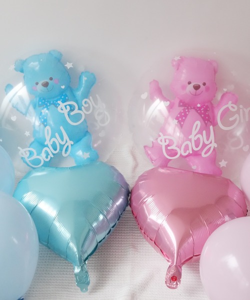 Port（ポート）の「【 Port / ポート 】 ベビーシャワー くまちゃん バルーン / ジェンダーリビール マタニティ バルーン (各種5個セット)_（おもちゃ・キッズ・ピンク/ブルー・FREE）」の12枚目の写真