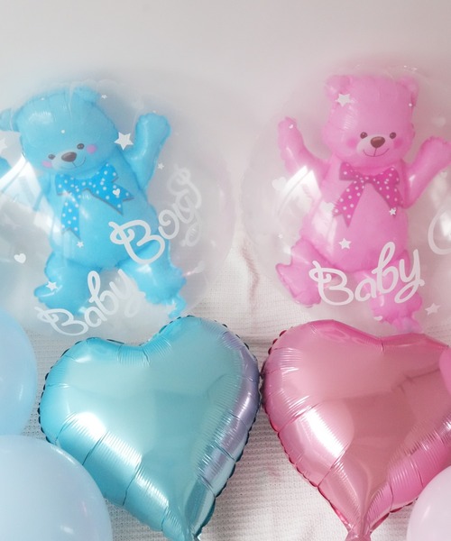 Port（ポート）の「【 Port / ポート 】 ベビーシャワー くまちゃん バルーン / ジェンダーリビール マタニティ バルーン (各種5個セット)_（おもちゃ・キッズ・ピンク/ブルー・FREE）」の13枚目の写真