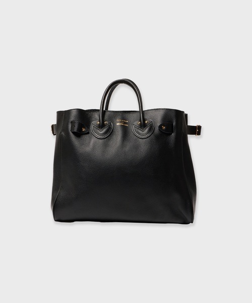 YOUNG&OLSEN The DRYGOODS STORE(ヤングアンドオルセン)の「YOUNG & OLSEN/ヤングアンドオルセン EMBOSSED LEATHER BELTED TOTE M レザートートバッグ(トートバッグ・レディース・ブラック/ブラウン/ベージュ・FREE)」の2枚目の写真