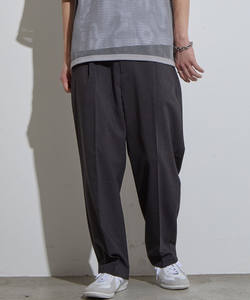kolor 21AW テーパードスラックス　サイズ1 ストレッチ ツイル 裏起毛 テーパード スラックス