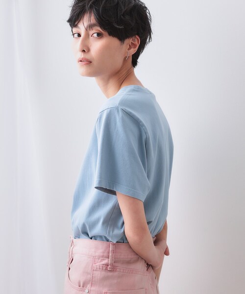 OPAQUE.CLIP(オペークドットクリップ)の「カラーロゴTシャツ【洗濯機洗い可】(Tシャツ/カットソー・レディース・ホワイト/ライトブルー/チャコールグレー・38/40/42)」の12枚目の写真