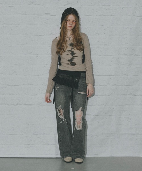 SHAGGIE（シャギー）の「ドットレースミニラップスカート（スカート・レディース・ブラック/ホワイト・FREE）」の17枚目の写真