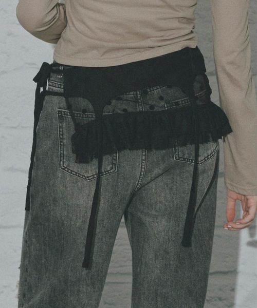 SHAGGIE（シャギー）の「ドットレースミニラップスカート（スカート・レディース・ブラック/ホワイト・FREE）」の19枚目の写真