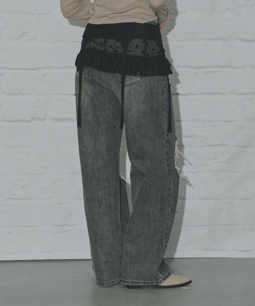 SHAGGIE（シャギー）の「ドットレースミニラップスカート（スカート・レディース・ブラック/ホワイト・FREE）」の20枚目の写真