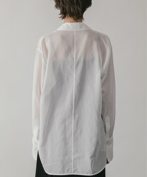 CINOH/チノ】別注 SHEER HALF SLEEVE SHIRT/シアーハーフ