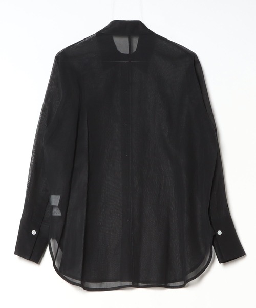 CINOH(チノ)の「SHEER SHIRT(シャツ/ブラウス・レディース・ホワイト/ブラック・FREE)」の4枚目の写真