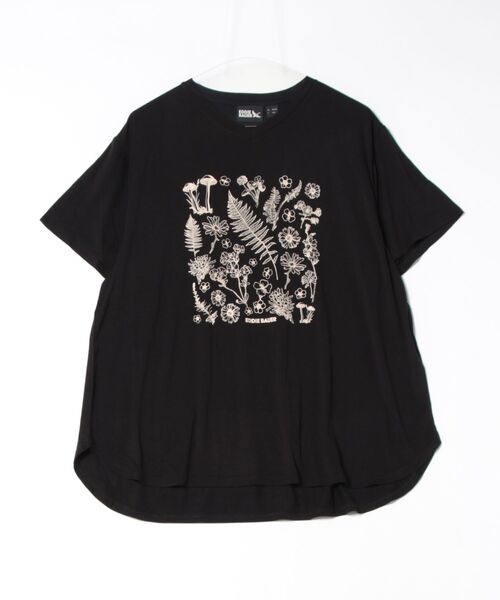Eddie Bauer(エディーバウアー)の「Vネック チュニック Tシャツ(チュニック・レディース・ブラック/グレー/アイボリー・S/M/L/XL)」の17枚目の写真