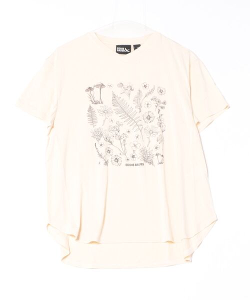 Eddie Bauer(エディーバウアー)の「Vネック チュニック Tシャツ(チュニック・レディース・ブラック/グレー/アイボリー・S/M/L/XL)」の18枚目の写真