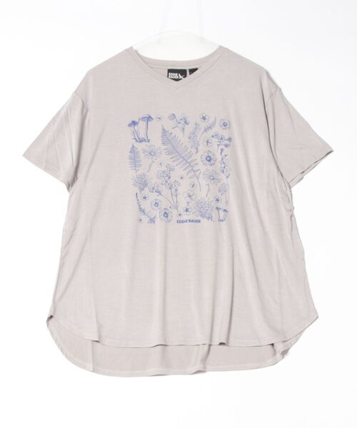Eddie Bauer(エディーバウアー)の「Vネック チュニック Tシャツ(チュニック・レディース・ブラック/グレー/アイボリー・S/M/L/XL)」の19枚目の写真
