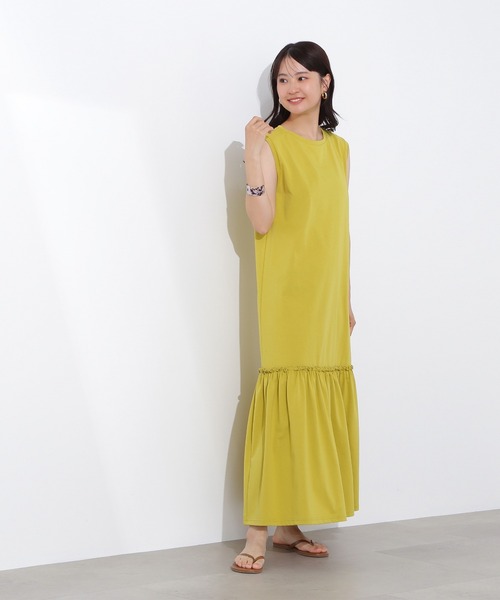 N.（N. Natural Beauty Basic）（エヌエヌナチュラルビューティーベーシック）の「【PS/低身長サイズ】ティアードカットワンピース（ワンピース・レディース・イエロー/ブラック/ベージュ・MEDIUM/P/S）」の22枚目の写真