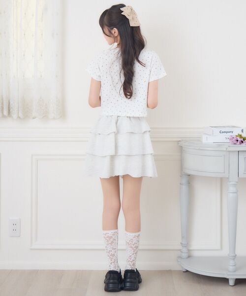 ems excite(エムズエキサイト)の「小花柄ワッフルTEE(Tシャツ/カットソー・レディース・イエロー系その他/ホワイト系その他/ブラック系その他・FREE)」の10枚目の写真