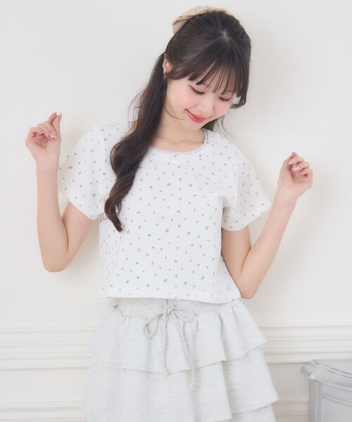 セール】小花柄ワッフルTEE（Tシャツ/カットソー）｜ems excite