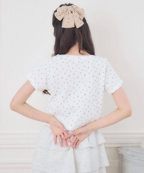 ems excite(エムズエキサイト)の「小花柄ワッフルTEE(Tシャツ/カットソー・レディース・イエロー系その他/ホワイト系その他/ブラック系その他・FREE)」の14枚目の写真