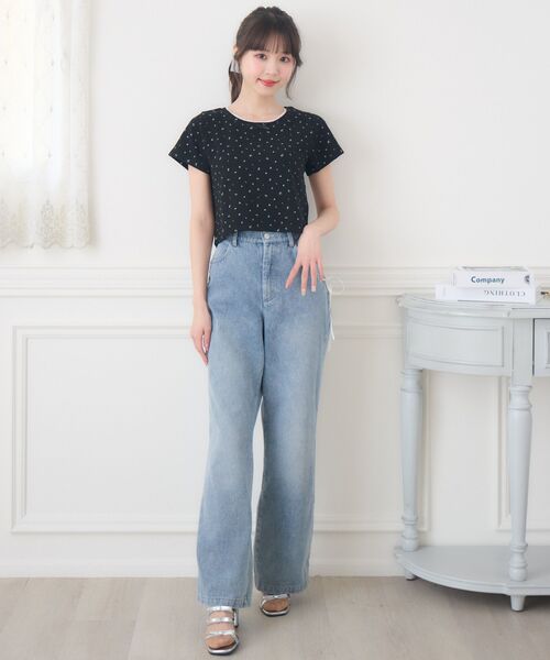 ems excite(エムズエキサイト)の「小花柄ワッフルTEE(Tシャツ/カットソー・レディース・イエロー系その他/ホワイト系その他/ブラック系その他・FREE)」の15枚目の写真
