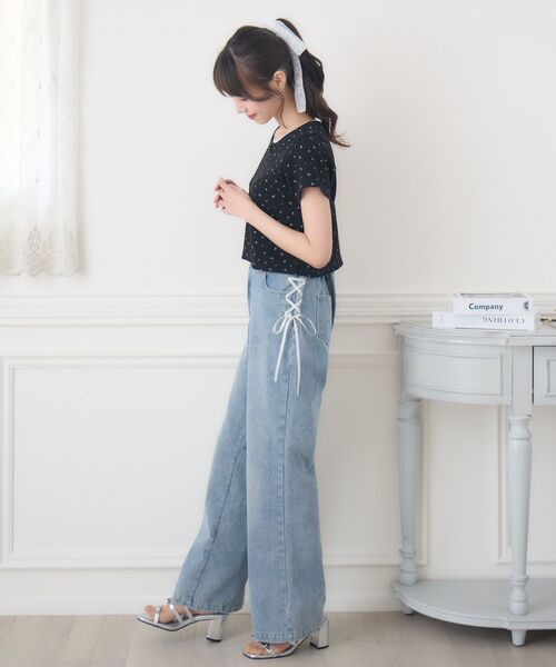 ems excite(エムズエキサイト)の「小花柄ワッフルTEE(Tシャツ/カットソー・レディース・イエロー系その他/ホワイト系その他/ブラック系その他・FREE)」の17枚目の写真