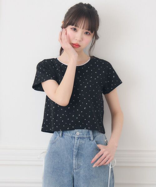 ems excite(エムズエキサイト)の「小花柄ワッフルTEE(Tシャツ/カットソー・レディース・イエロー系その他/ホワイト系その他/ブラック系その他・FREE)」の19枚目の写真