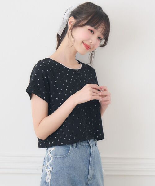 ems excite(エムズエキサイト)の「小花柄ワッフルTEE(Tシャツ/カットソー・レディース・イエロー系その他/ホワイト系その他/ブラック系その他・FREE)」の20枚目の写真