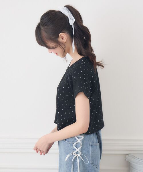 ems excite(エムズエキサイト)の「小花柄ワッフルTEE(Tシャツ/カットソー・レディース・イエロー系その他/ホワイト系その他/ブラック系その他・FREE)」の21枚目の写真