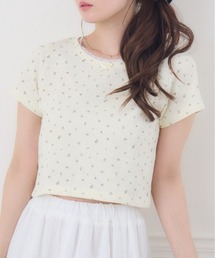 ems excite | 小花柄ワッフルTEE(Tシャツ/カットソー)