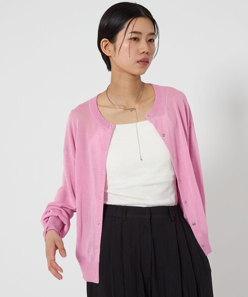 CITEN(シテン)の「<CITEN>エッセンシャルシアーカーディガン(カーディガン/ボレロ・レディース・ライトピンク/オレンジ/ライトグレー/ブラック・FREE)」の18枚目の写真