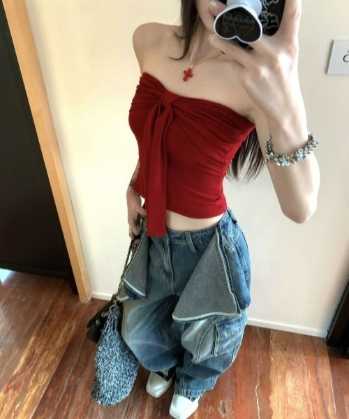 GUESS ヴィンテージ　チューブトップ　y2k GUESS ヴィンテージ チューブトップ y2k GUESS Originals Tube