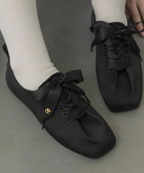 LACE UP SNEAKERS/SATIN（スニーカー）｜muku（ムク）の