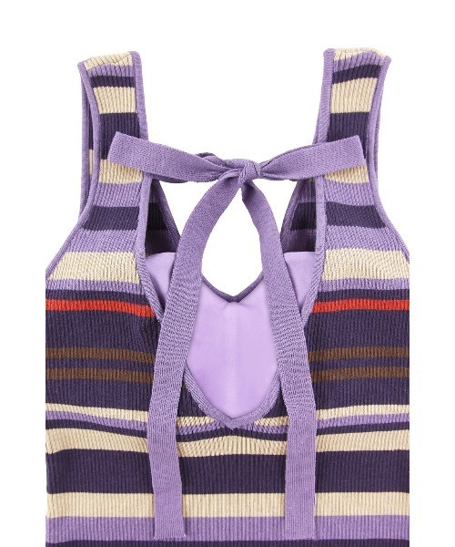 【くみこ】ALEXIA STAM トレーナー Side Ribbon High Neck Knit Top | ALEXIA STAM