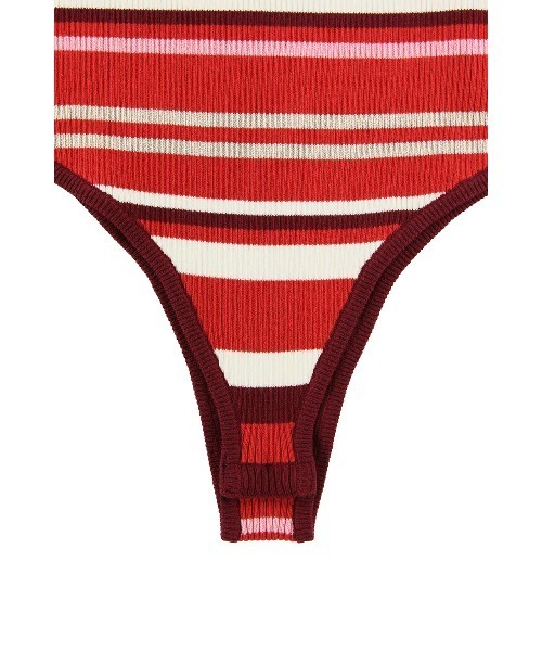 ALEXIA STAM（アリシアスタン）の「Rib Stripe Knit Bodysuit /リブストライプニットボディスーツ（Tシャツ/カットソー・レディース・パープル/レッド/ブルー・S/M）」の21枚目の写真