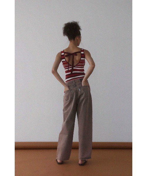 ALEXIA STAM（アリシアスタン）の「Rib Stripe Knit Bodysuit