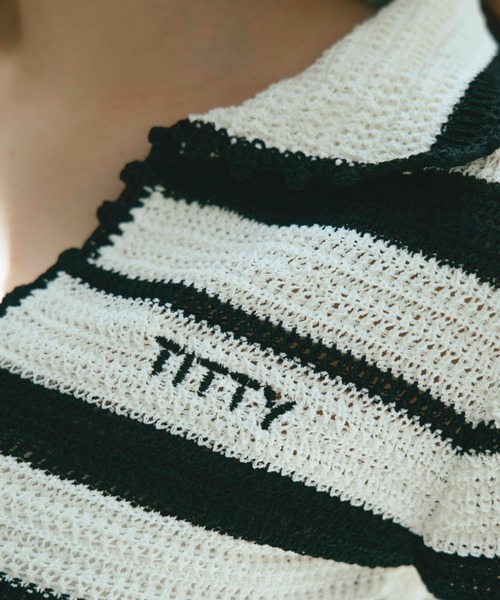 TITTY&CO.（ティティーアンドコー）の「マリンボーダーニットワンピ