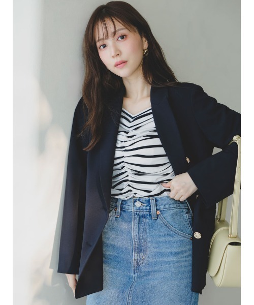 「SNIDEL」 長袖カットソー FREE ダークネイビー レディース セール/ブランド古着】長袖カットソー（Tシャツ/カットソー