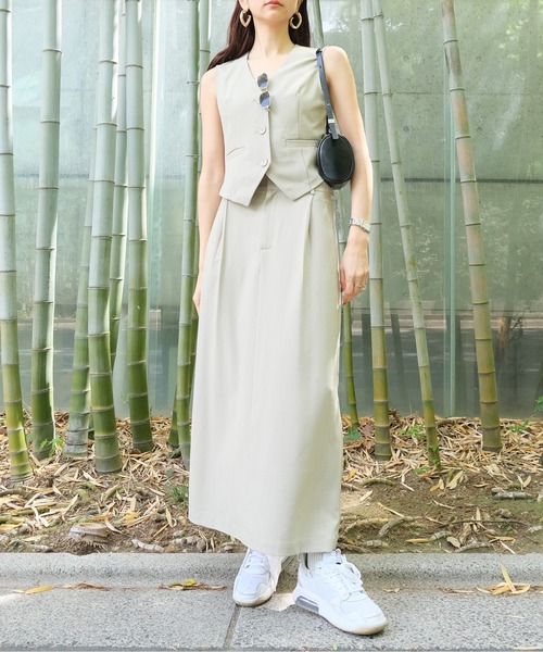 LUラメリネンベスト セール】LINEN LIKE VEST (ﾘﾈﾝﾗｲｸﾍﾞｽﾄ）（ベスト）｜CIEL'AIR