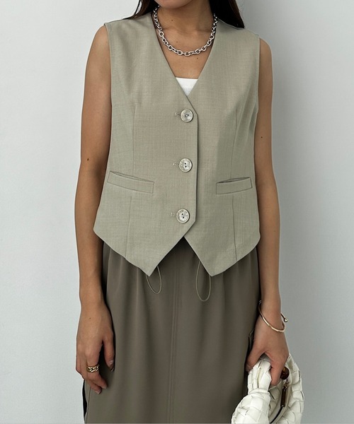 LINEN LIKE VEST (ﾘﾈﾝﾗｲｸﾍﾞｽﾄ）（ベスト）｜CIEL'AIR（シエル
