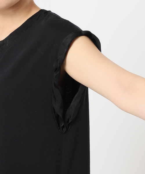 CITYSHOP(シティーショップ)の「SATIN PIPING CUT DRESS:ワンピース(ワンピース・レディース・ブラック/ホワイト・38/36)」の14枚目の写真