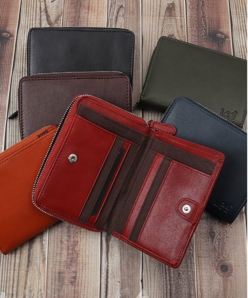 Lee(リー)の「Lee 柔らかゴートレザー二つ折り財布 ラウンドファスナー(財布・メンズ・ネイビー/キャメル/グリーン/レッド/チョコ/ブラック・FREE)」の13枚目の写真