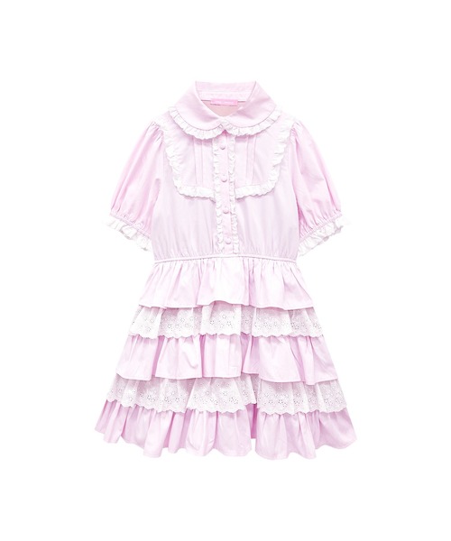 Honey Cinnamon ハニーシナモン　コットンレースパステルワンピース セール】コットンレースパステルワンピース（ワンピース）｜Honey