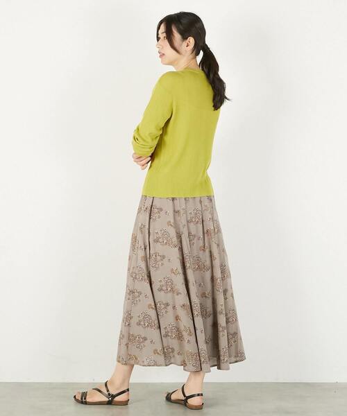MELROSE claire(メルローズ クレール)の「【シアーリブ編みクルーネックコンパクトカーディガン】(カーディガン/ボレロ・レディース・イエロー/ホワイト/チャコールグレー・FREE)」の14枚目の写真