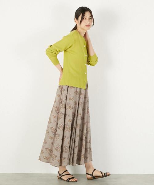 MELROSE claire(メルローズ クレール)の「【シアーリブ編みクルーネックコンパクトカーディガン】(カーディガン/ボレロ・レディース・イエロー/ホワイト/チャコールグレー・FREE)」の17枚目の写真