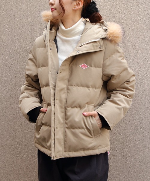DANTON/ダントン フェイクファーフーデッドダウンジャケット FAKE FAR