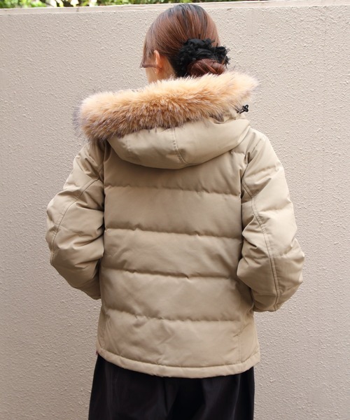 DANTON/ダントン フェイクファーフーデッドダウンジャケット FAKE FAR