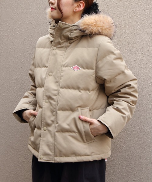 DANTON/ダントン フェイクファーフーデッドダウンジャケット FAKE FAR