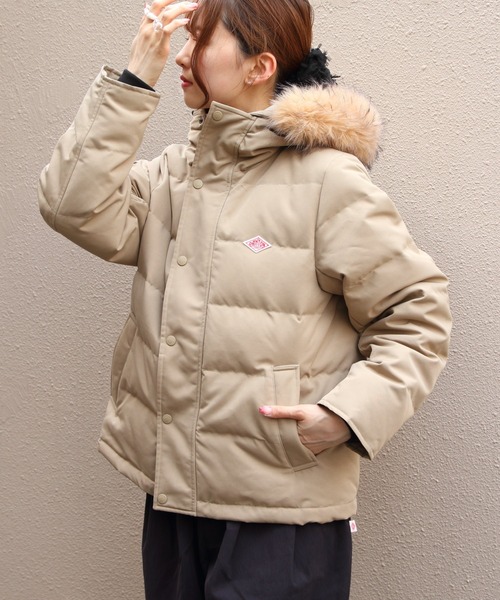 DANTON/ダントン フェイクファーフーデッドダウンジャケット FAKE FAR