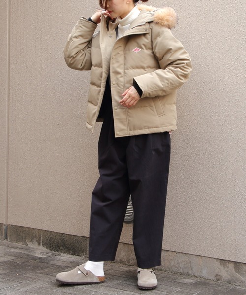 DANTON/ダントン フェイクファーフーデッドダウンジャケット FAKE FAR