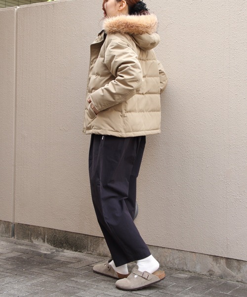 DANTON/ダントン フェイクファーフーデッドダウンジャケット FAKE FAR