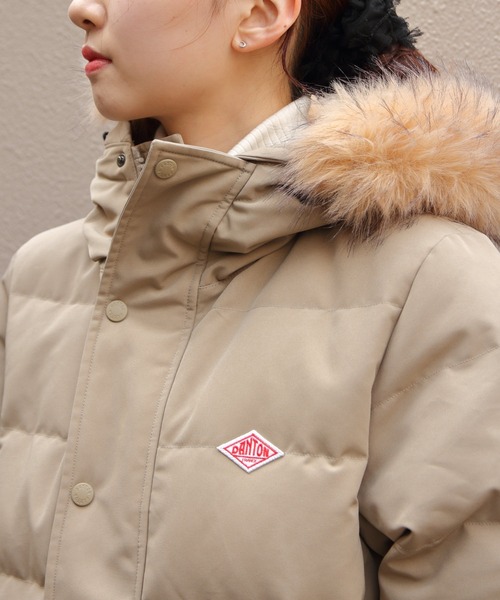 DANTON/ダントン フェイクファーフーデッドダウンジャケット FAKE FAR